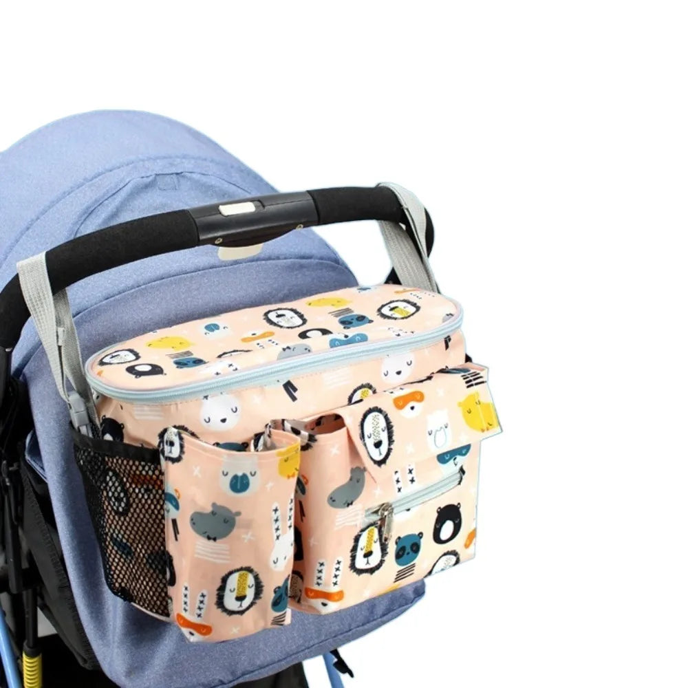 Oxford cloth Baby Stroller Bag Printed Pram Buggy Cartoon Stroller Organizer Large Capacity Multi-functional