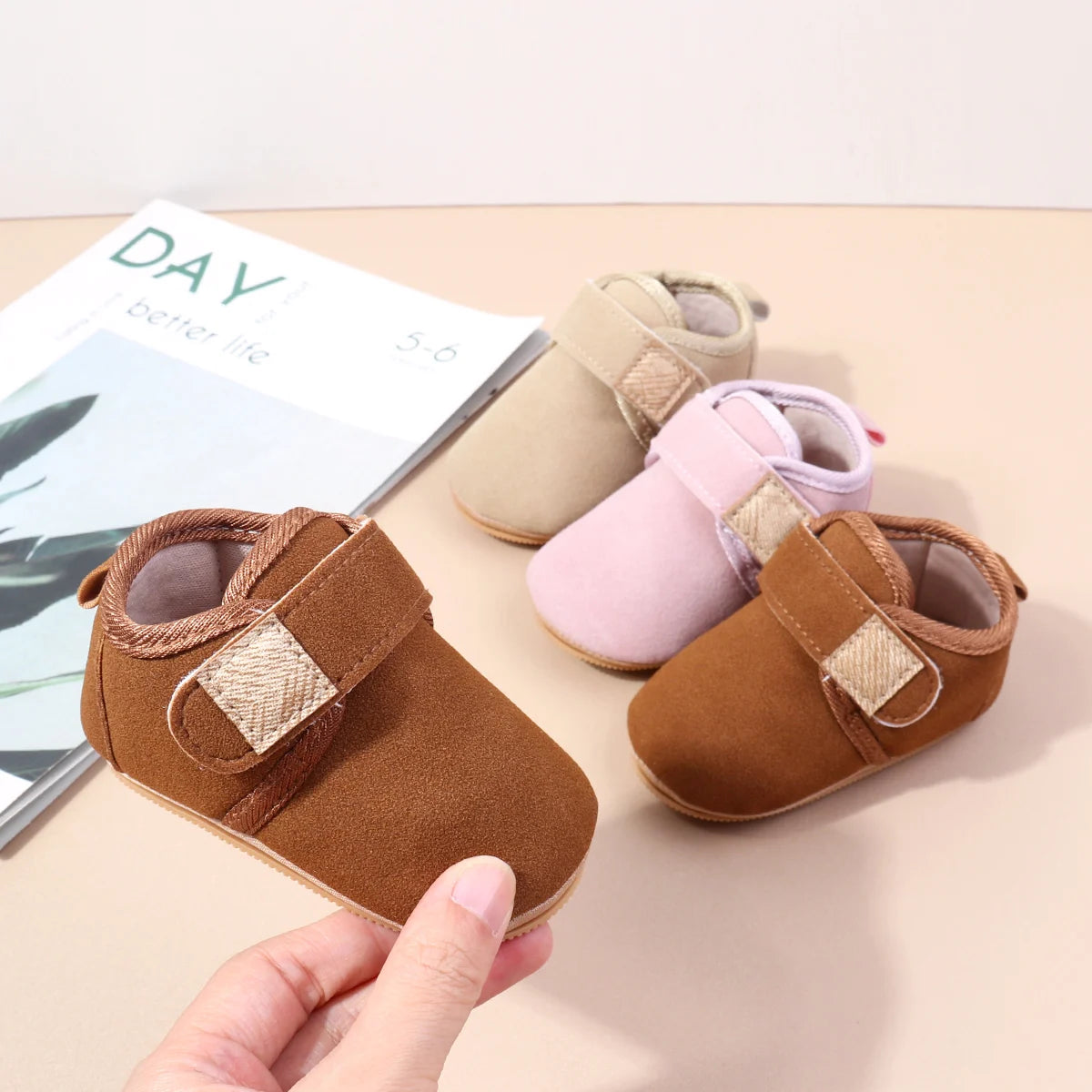 Autumn Solid Color Baby Shoes With Soft Rubber Sole Suitable For Both Boys And Girls Baby-Sized Toddler Walking Shoes