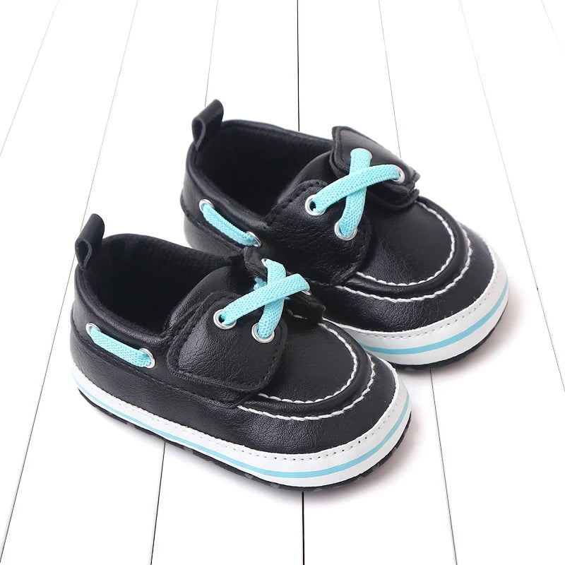 2025 Spring and Autumn New Casual Canvas Baby Shoes with Soft Soles Lace-Up Baby Shoes Dome-shaped Shoes Learning Walkers