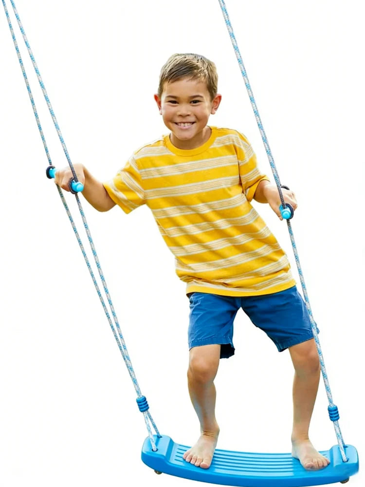 Large Curved Board Swing Seat for Kids - Indoor/Outdoor Garden Swing