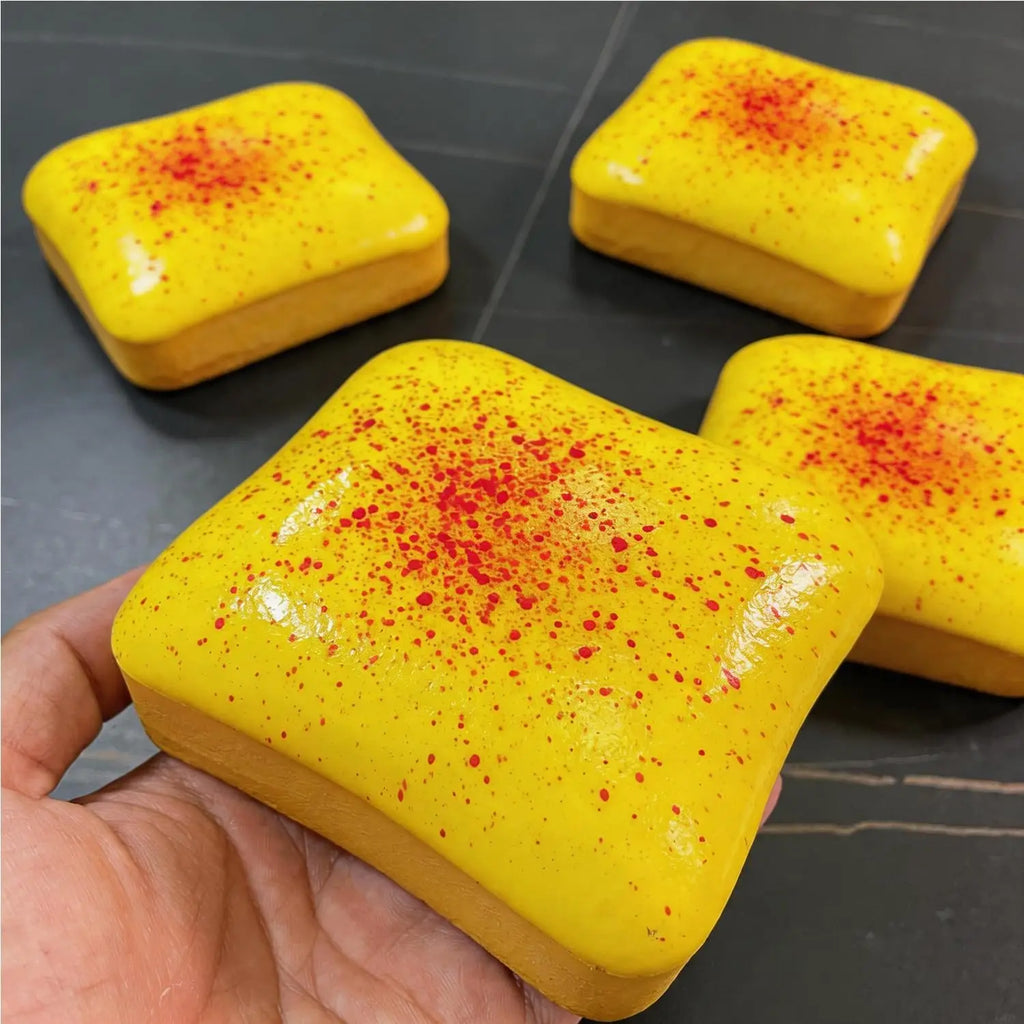 1/4PCS Butter Bread Squishy Toy Slow Rising Squishies Soft PU Foam Squeeze Toys for Stress Relief Fidget Toys Party Favors