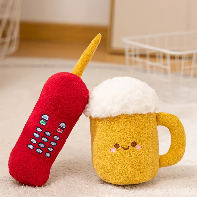 Hot Latest Game Console Beer Skateboarding Gamepad Fun Game Series Doll Kawaii Stuffed Plush Toy Doll Cartoon Anime Cute Doll