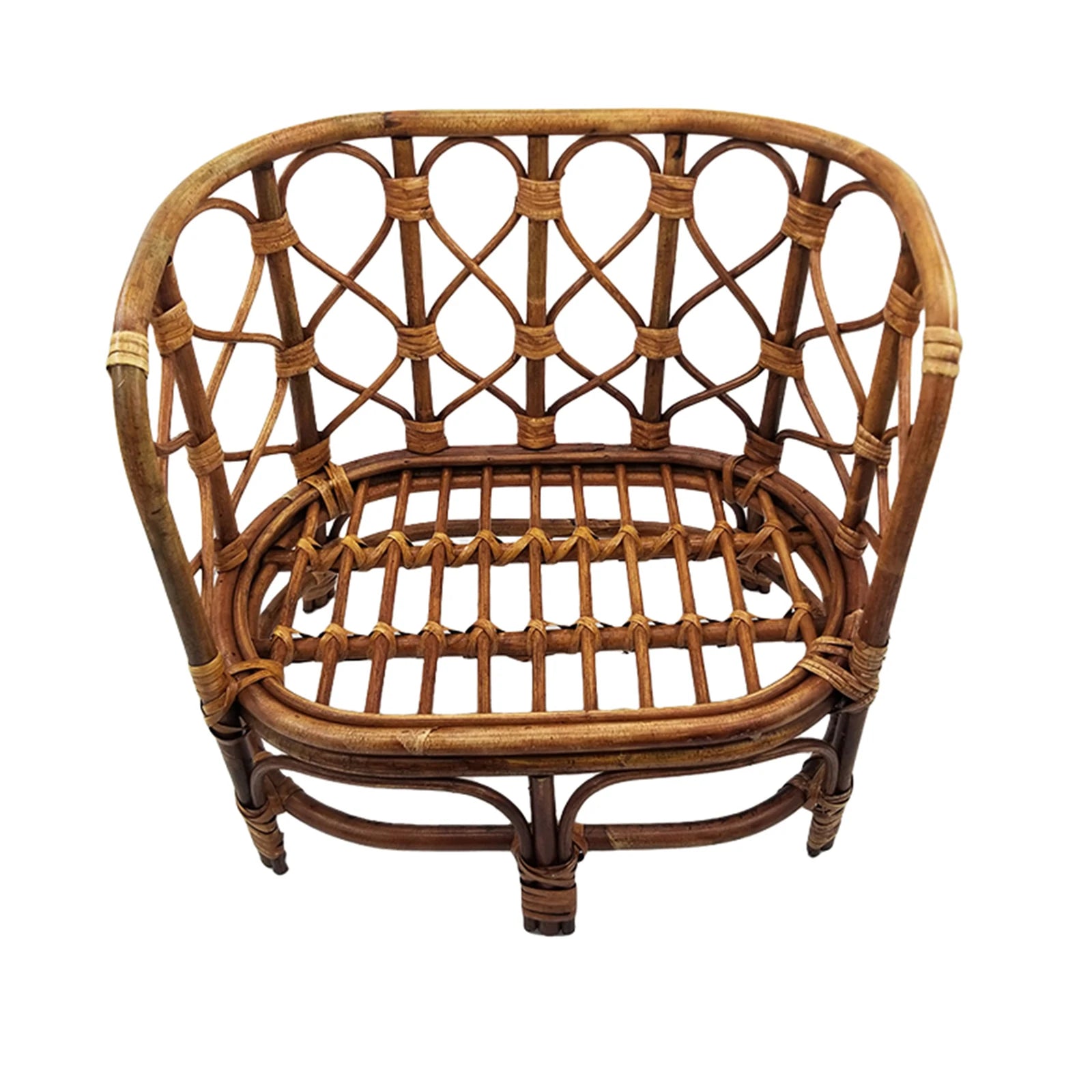 Newborn Retro Photography Props Infant Woven Rattan Bed Baby Crib Photo Studio Handmade Posing Props Kawaii Shooting Furnitures