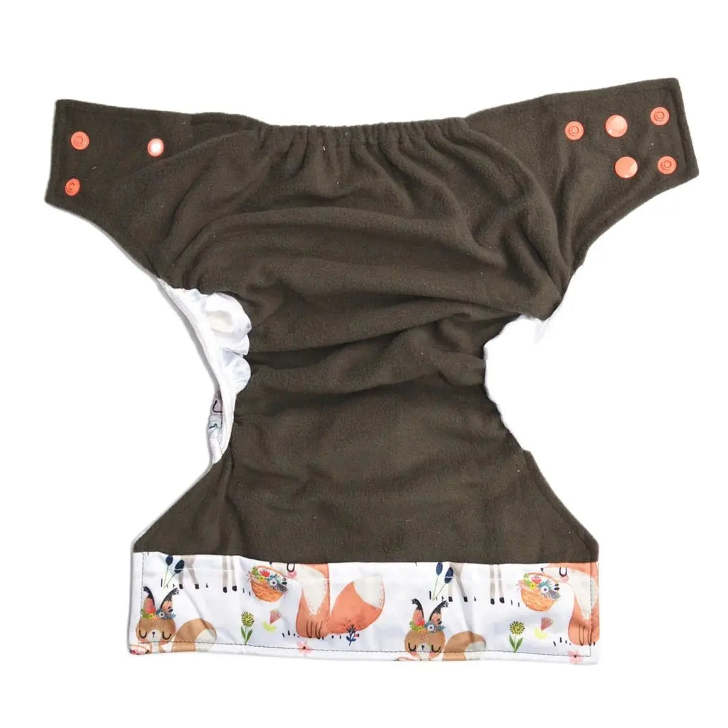 1 Baby Cloth Diaper Nappy Washable Reusable Double Gusset Bamboo Charcoal 3-15kg 8-36lbs NO INSERTS