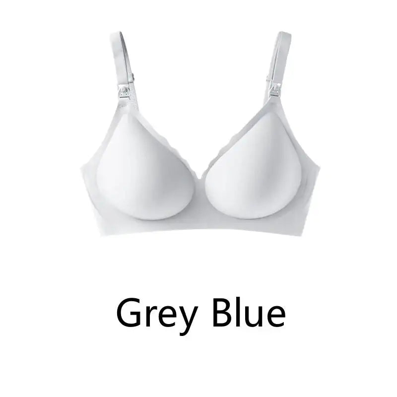 Front Open Nursing Bra Maternity Seamless Breastfeeding Underwear Ultra Thin Model FENB-01