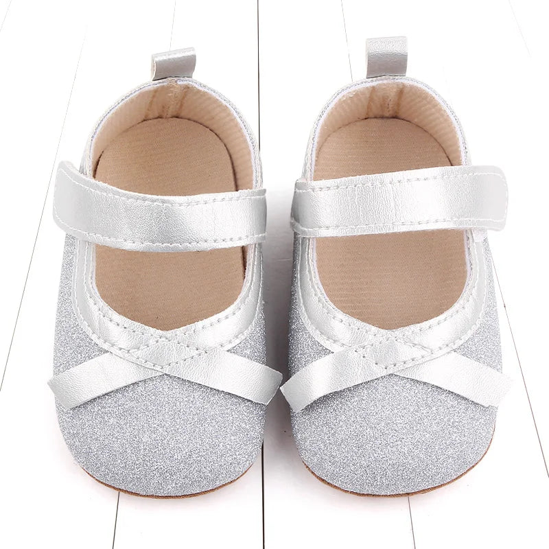 Hot Selling Spring And Autumn Baby Girls First Walking Toddler Shoes For 0-18M Baby Princess Shoes Fashion Design Soft Sole