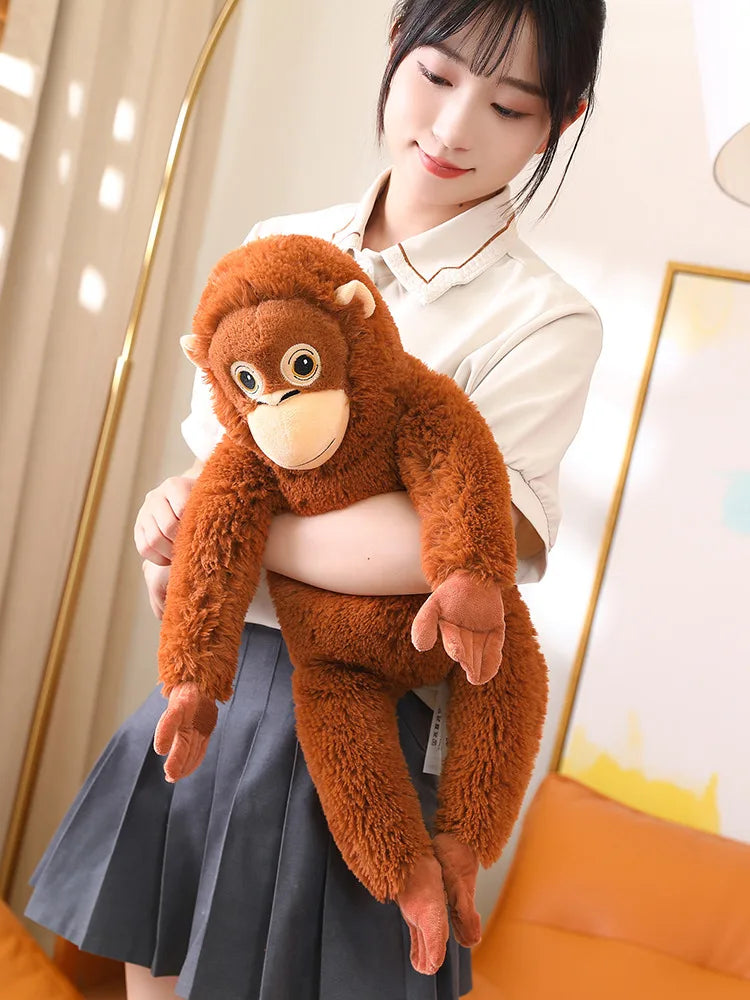 Hot 60cm Cartoon Gorilla Plush Toy Chimpanzees Monkey Soft Stuffed Doll Backpack Car Bag Room Decor Children Toy Christmas Gift