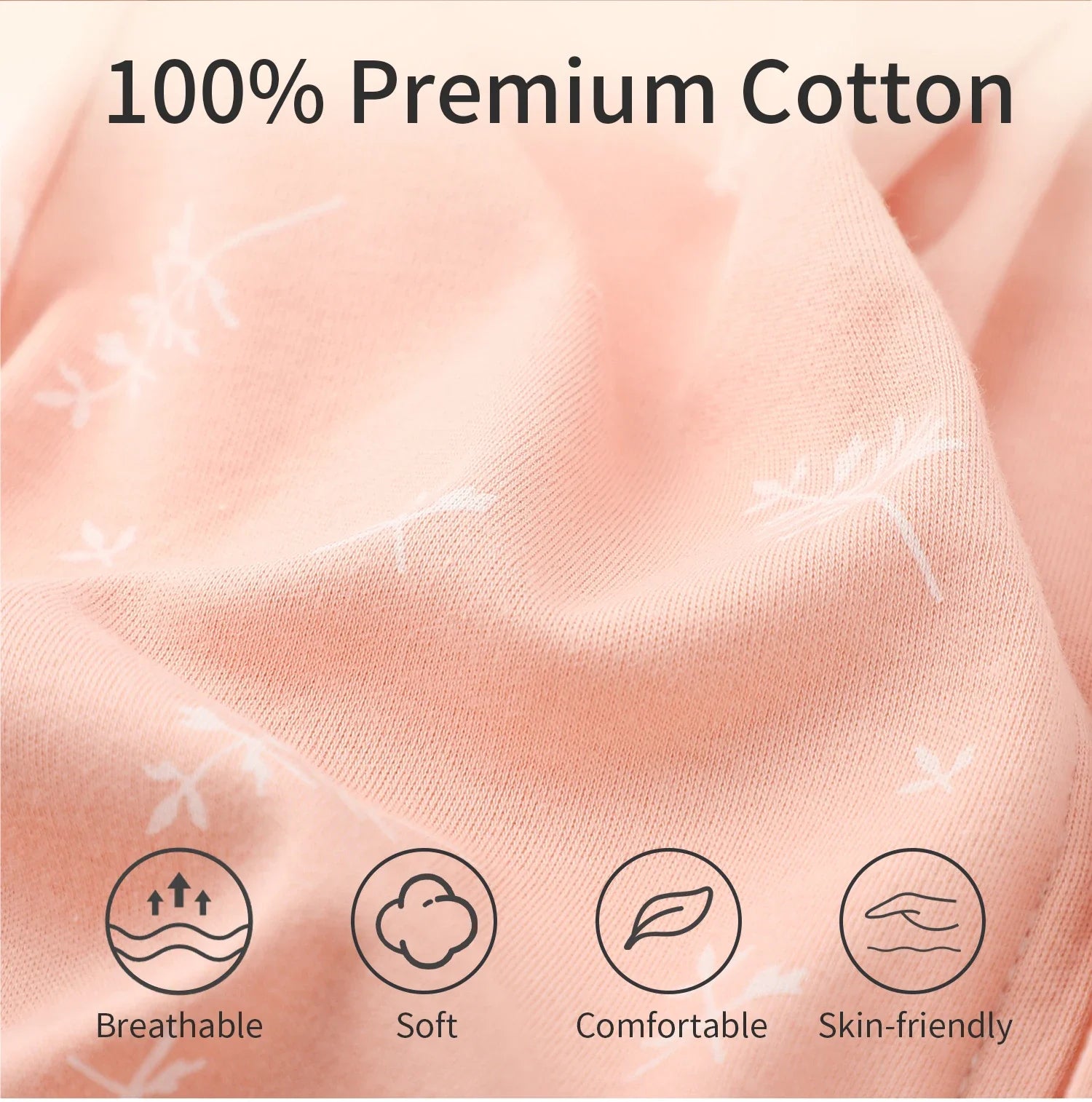 INSULAR Long Sleeves Baby Sleeping Bag,100%Cotton Thin Breathable Pajamas,Anti-Kicking Cocoon Envelope Sleep Sack for Newborn 2.