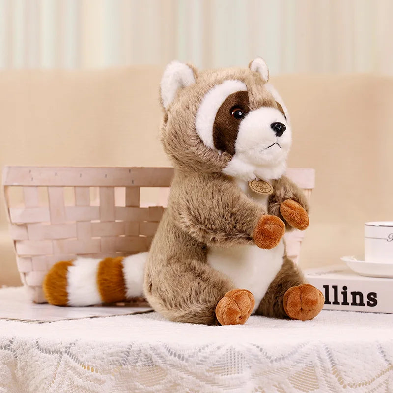 Cute Simulation Squirrel Raccoon Plush Toys Stuffed Soft Animal Dolls For Children Girls Baby Birthday Christmas Gifts