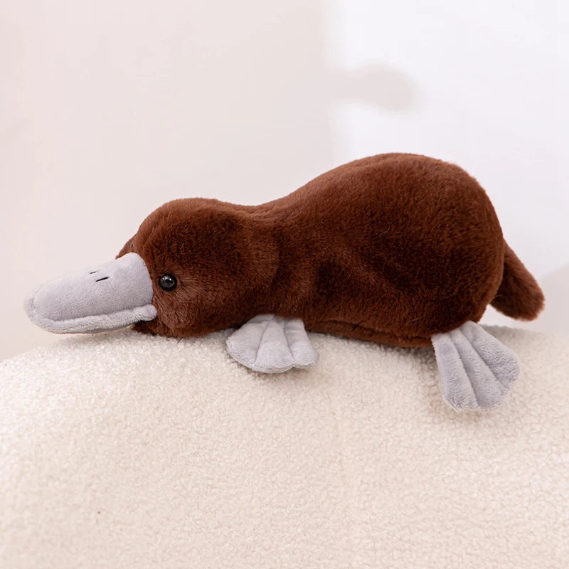 Simulation Cute Platypus Plushie Stuffed Animal Plush Doll Pillow Toy Super Soft Grey Lying Plush Toy High Quality Kid Toy Gfit