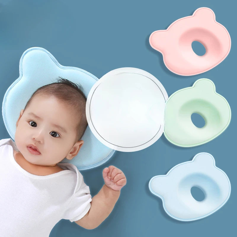 Baby Pillow Shaped Pillow Anti-head Deflection Flat Head  Pointed Baby Pillow Memory Foam
