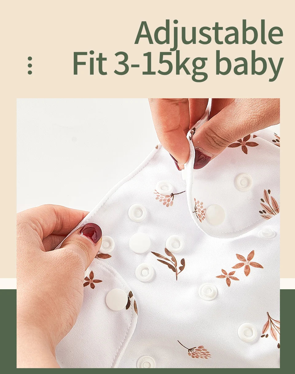 HappyFlute Ecological Cloth Diaper Breathable NappyWashable Reusable Diaper Gift Set With Wetbag