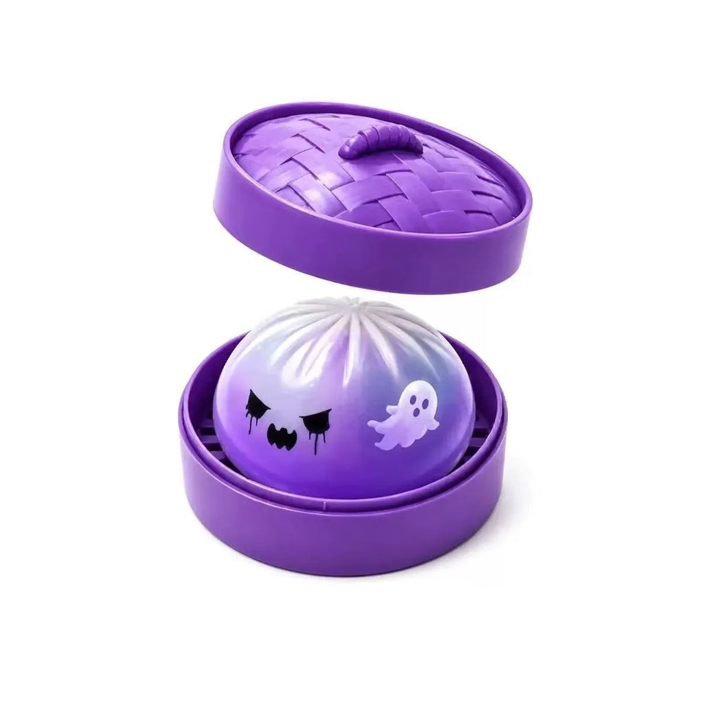 Ocean Halloween Ghost DumplingsToy Soft Slow Resilience Squishy Toy Fidget with Steamer Steamed Stuffed Bun Squishy Pinch Le
