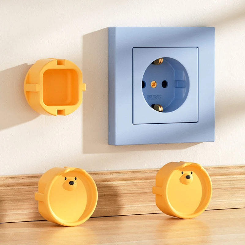 5Pcs Baby Safety Protection Socket Protective Cover for European Standard Socket Electric Shock Prevention Dust Protection Cover