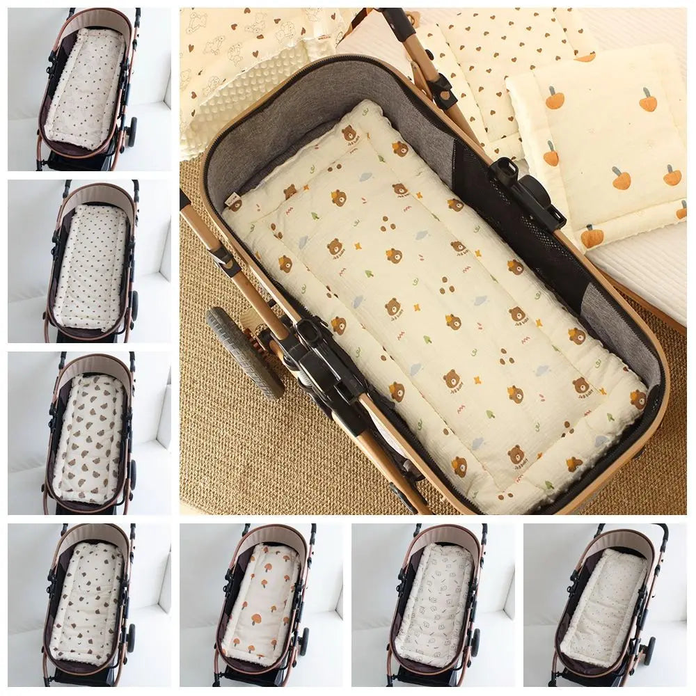 Cartoon Pattern Baby Stroller Cushion Baby Seat Cushion Stroller Accessories Pushchair Car Mat Pram Cushion Seat Liner