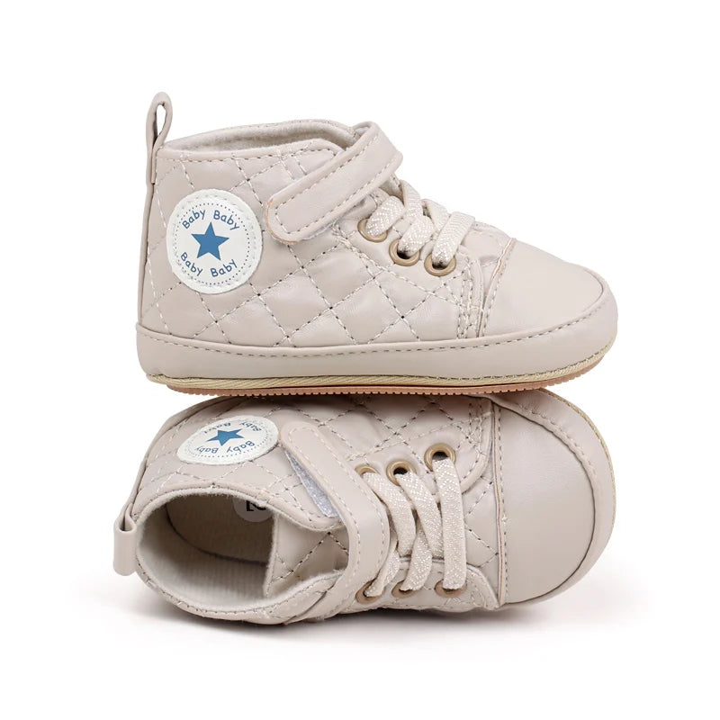 2025 Baby Boy Girl Spring and Autumn Fashion Design TPR Sole Anti Slip Walking Shoes High Quality Breathable Prewalker Shoes