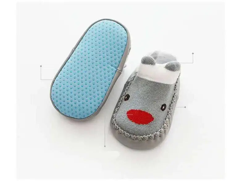 1 Pair Fashion Cute Baby Socks With Rubber Soles Infant Spring Autumn Winter Children Floor Socks Shoes Anti Slip Soft Sole Sock