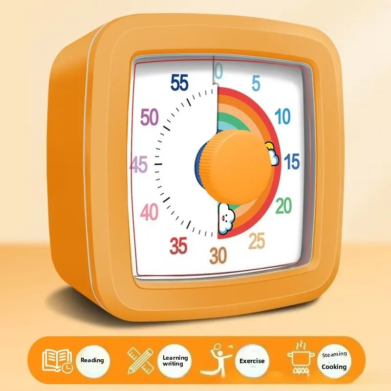 Visual Timer With Night Light School Minuteur 60-Minute Countdown Timer for Kids and Adults Pomodoro Stopwatch Clock