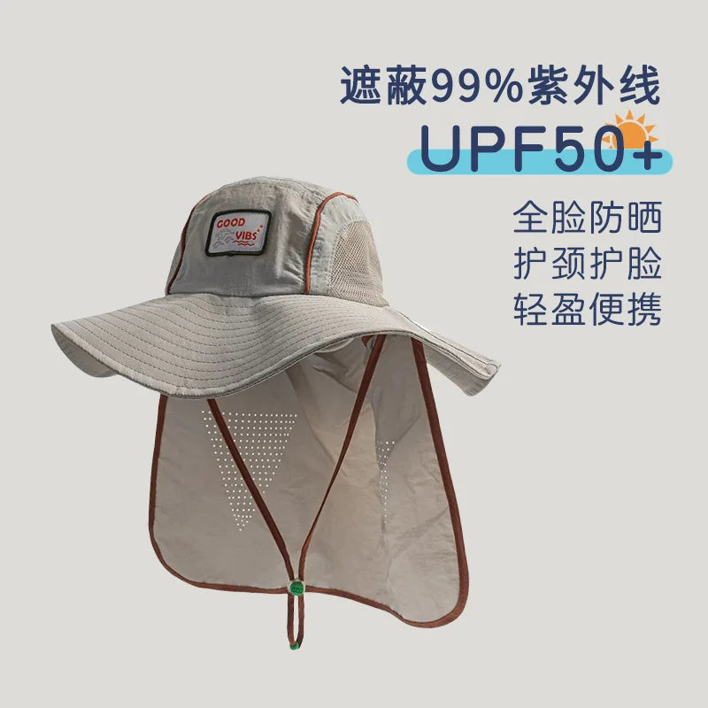 SunGuard Kids Quick Dry Sun Protection Hat Model SgHat01 For Summer Beach Boys And Girls