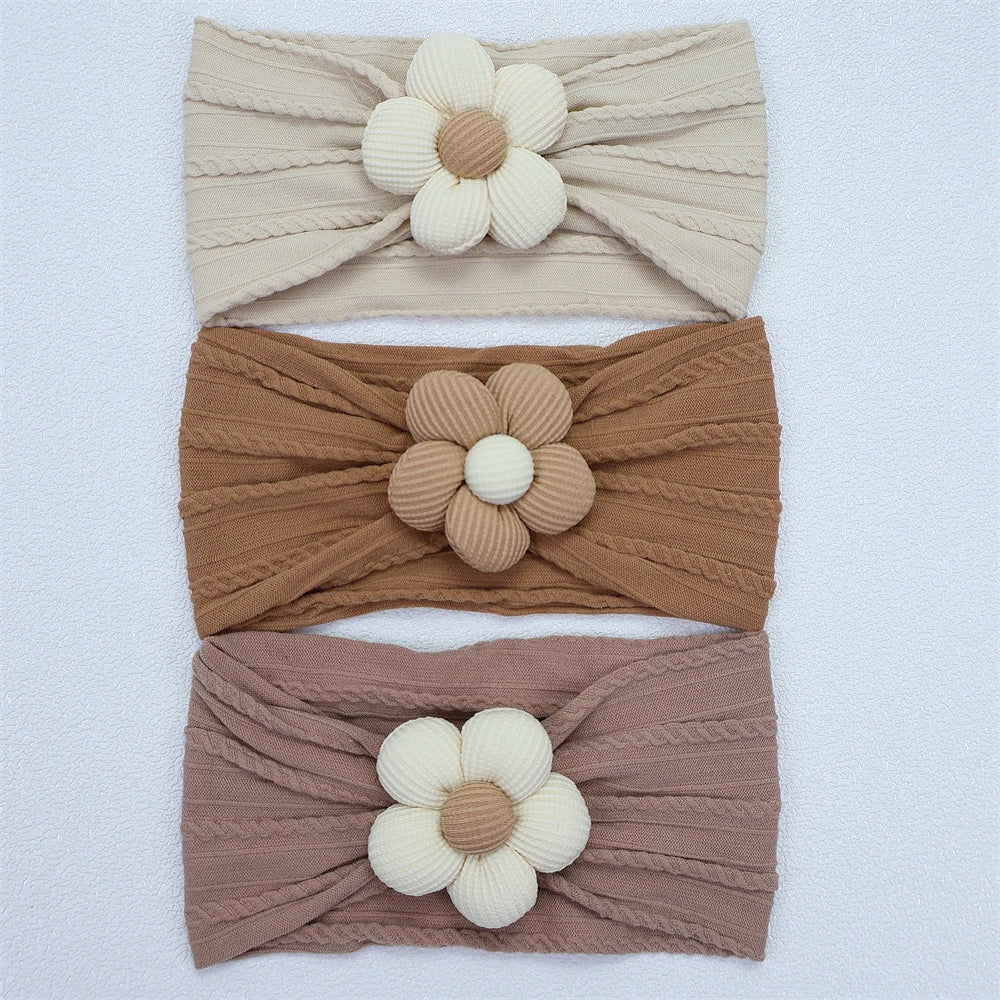 New Flower Nylon Girl Hairband Elastic Soft Baby Headband for Children Turban Headwear for Newborn Baby Kids Hair Accessories