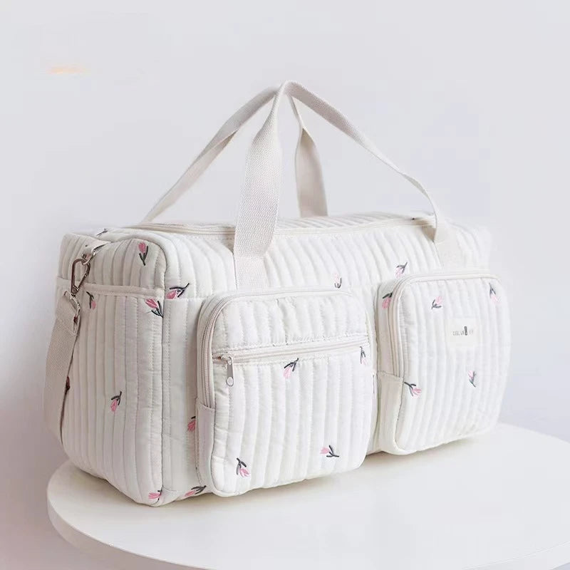 Mommy Bag Diaper Bag Large Capacity Quilted Maternity Travel Tote With Pockets For Moms And Kids