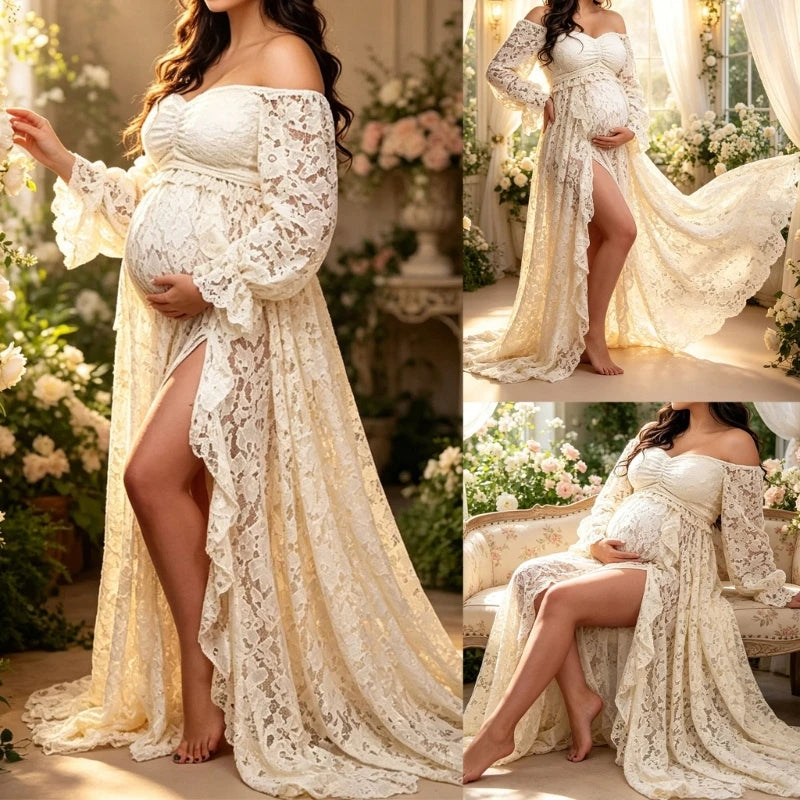 Maternity Photoshoot Dress Set for Pregnant Women