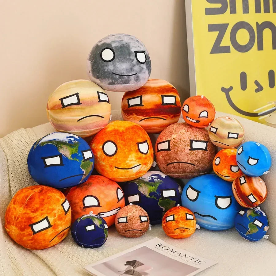 Nice Wholesale Hot Planet Pillow Plush Toy 10 Styles Earth Moon Sun Mars Doll Children's Cognitive Stuffed Ornaments Polandball