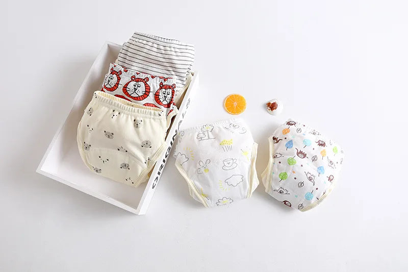 Cotton Baby Training Pant Reusable Gauze Diaper Waterproof Cloth Diaper Baby Study Pants Washable Nappies Diapering