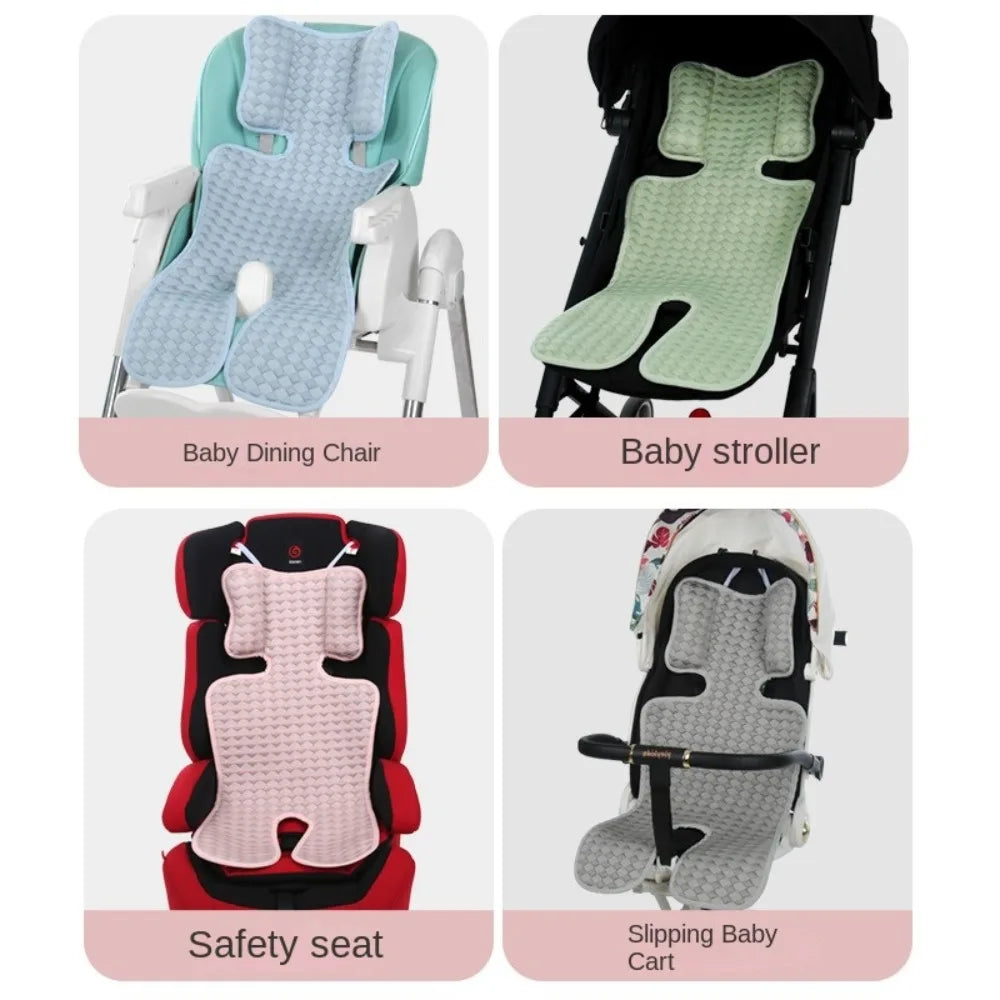 Comfortable Baby Stroller Cooling Seat Mat Soft Breathable Baby Stroller Cushion Solid Color Seat Liner Pushchair Car Mat