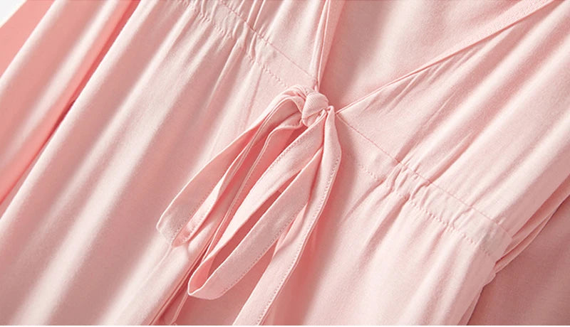 2pcs/Set Pregnancy Pajamas Sleepwear Nursing Pregnant Woman Sling Breastfeeding Nightgown Maternity Labor Dress+Robe Childbirth