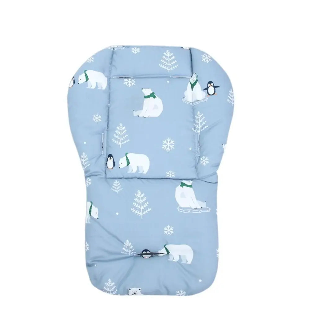 Cartoon Pattern Baby Stroller Cushion Seat Pad 63x45cm for Pushchair Car Seat Liner