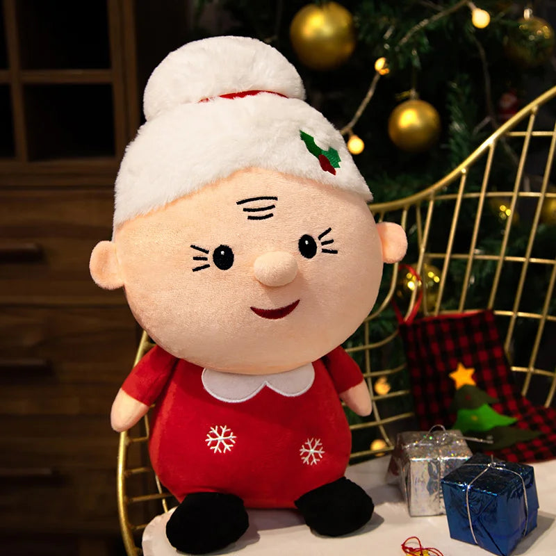 Decorative Plush Toy Santa Claus Snowman Elk Granny 23cm-50cm Christmas Decor Gift For Baby Kids