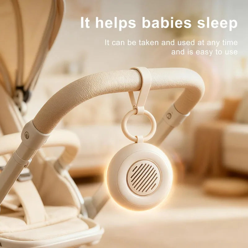 Baby White Noise Machine with light, fast sleep 15 Soothing Sounds, Portable USB Mini Sleep Device for Newborn, Travel & Crib