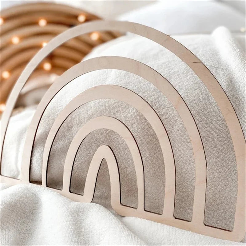 Nordic Style Wooden Rainbow Wall Art Hanging Decoration