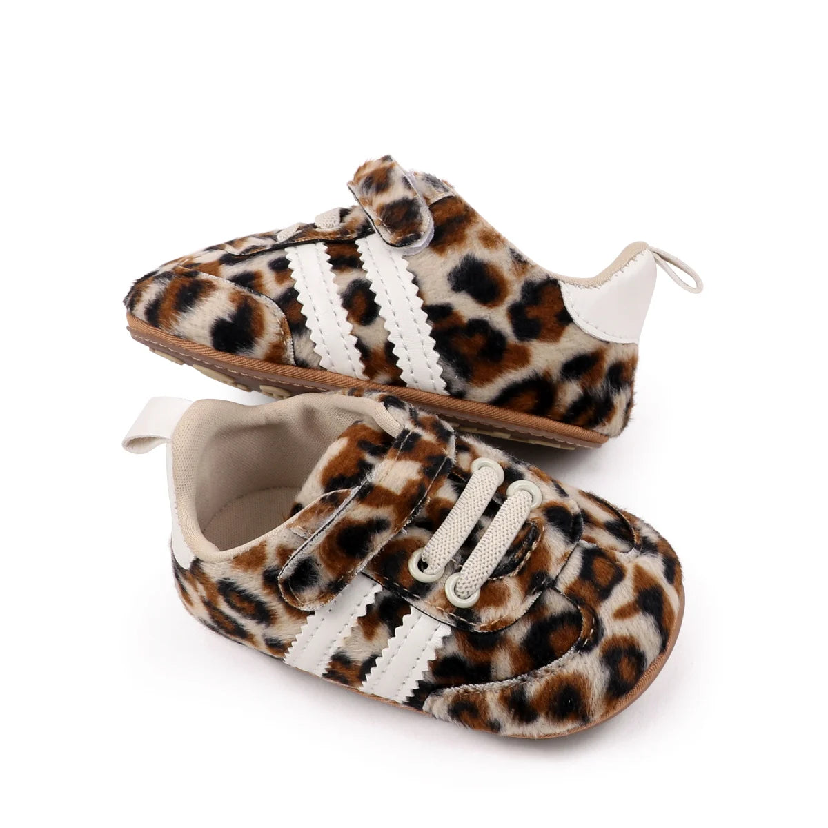 Hot Selling Baby Unisex First Walking Toddler Shoes For 0-18 Months Leopard Print Design Fashion And Comfortable High Quality