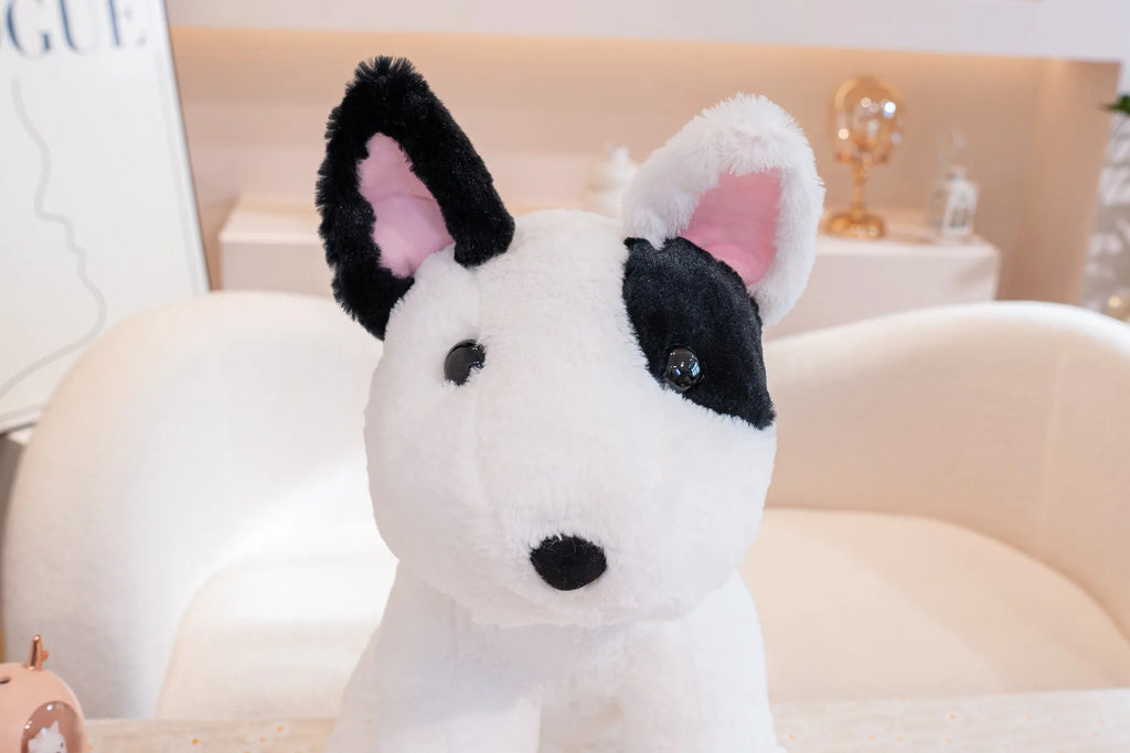 New 40/50cm Sitting Posture Bull Terrier Plush Toys Kawaii Pet Dog Stuffed Animal Toy Sleep Mate Throw Pillow Kid Birthday Gift