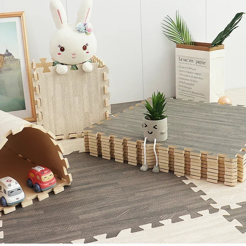 8/16Pcs Baby Puzzle Floor Mats Waterproof Non-Slip Foam Tiles Soft Play Mat for Infant Toddler Room Nursery Crawling Area Decor