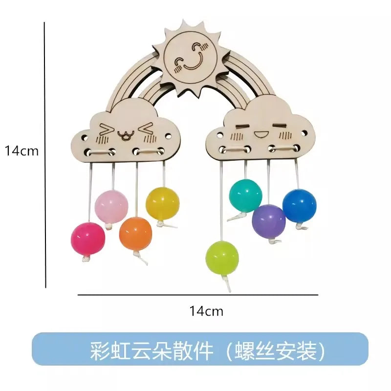 Montessori Busy Board Accessories Leather Buckle Switch Light Plug Wooden Toy Educational Toy Model MBA01