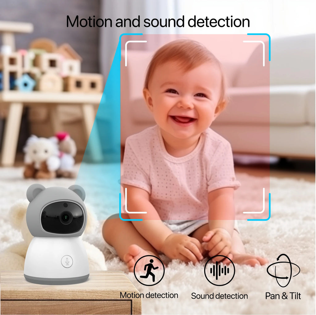 Tuya Smart Baby Monitors camera  5"1080P Display Temperature Detection APP View Control Baby Nanny 2-Way Audio Baby Cam