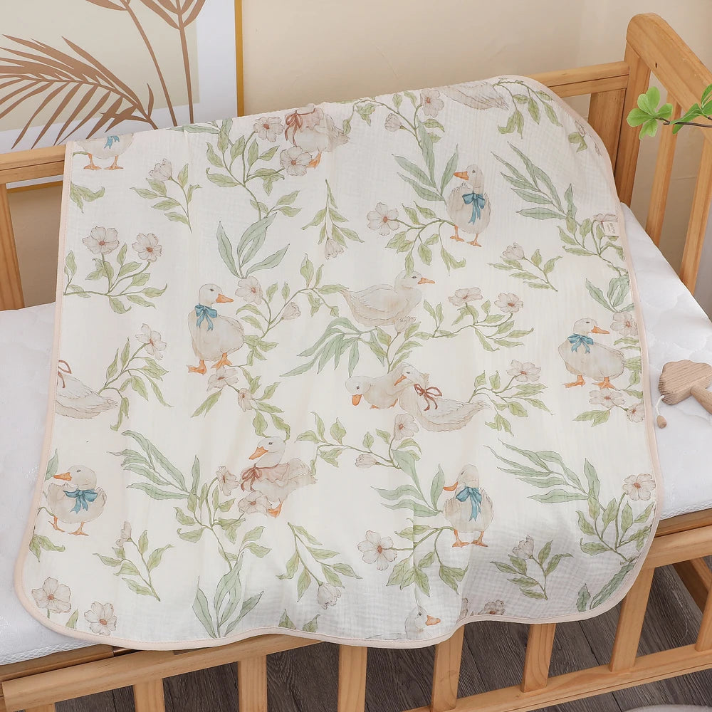 Cartoon baby bath towel, newborn swaddle blanket, baby wrap, children's coverlet