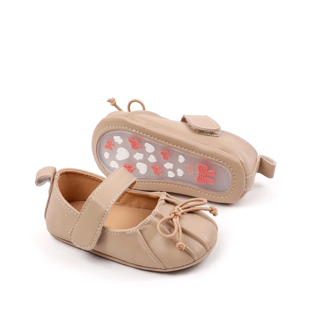 Spring Autumn Baby First Walking Toddler Shoes For 0-18 Months Three Colors High Quality PU Leather And TPR Sole Sweet Design