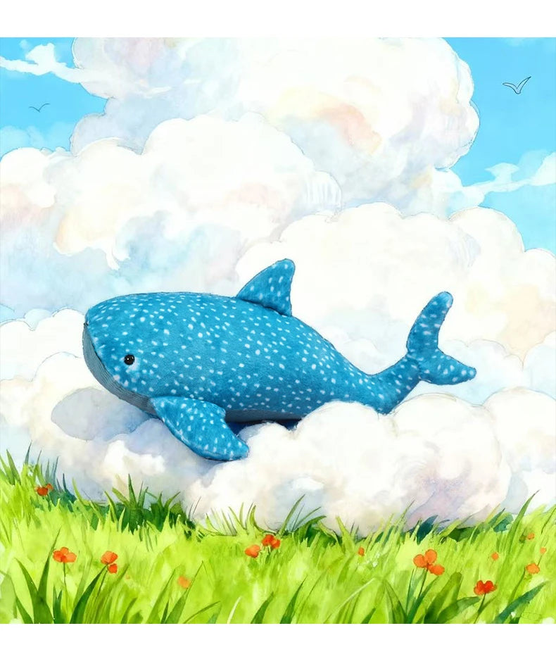 Lovely Whale Plush Toys Stuffed Soft Animal Blue Whale Dolls Kawaii Toy for Birthday Christmas Gift