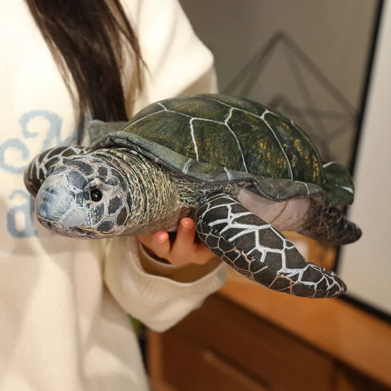 Simulation Sea Turtle Plush Toy Kawaii Soft Stuffed Tortoise Animal Home Decor & Birthday Gift for All Ages