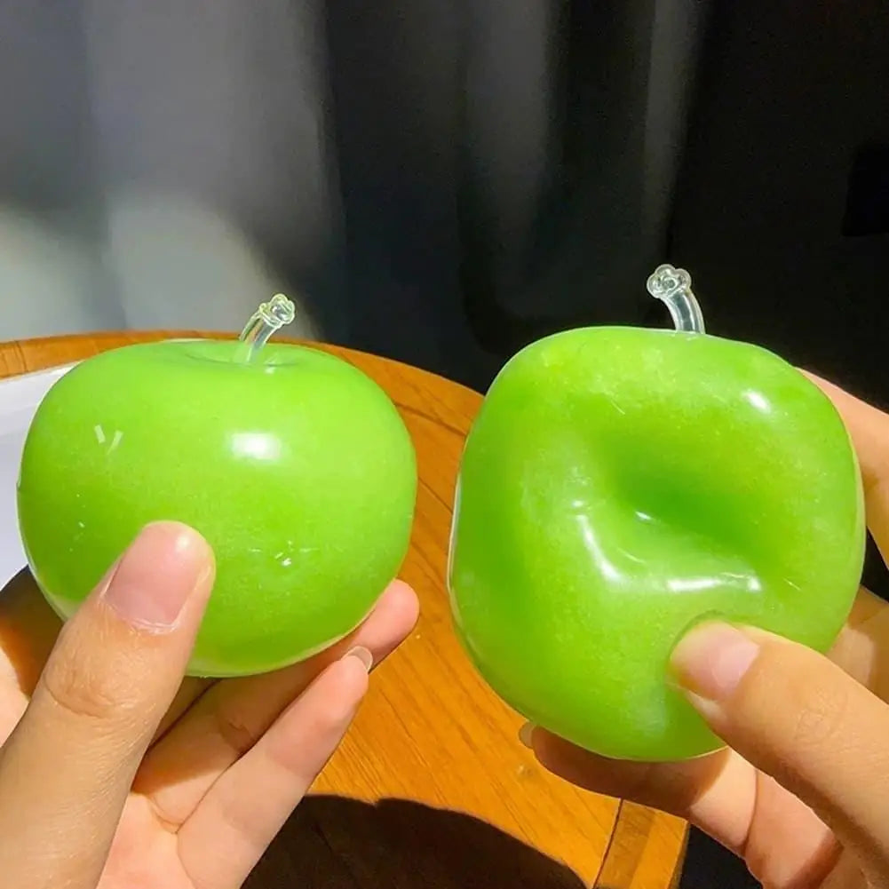 1/2/3/5PCS Realistic Artificial Green Apple Squishy Toy Soft Slow Rebound Stress Relief Squeeze Toy For All Ages Desktop Decor