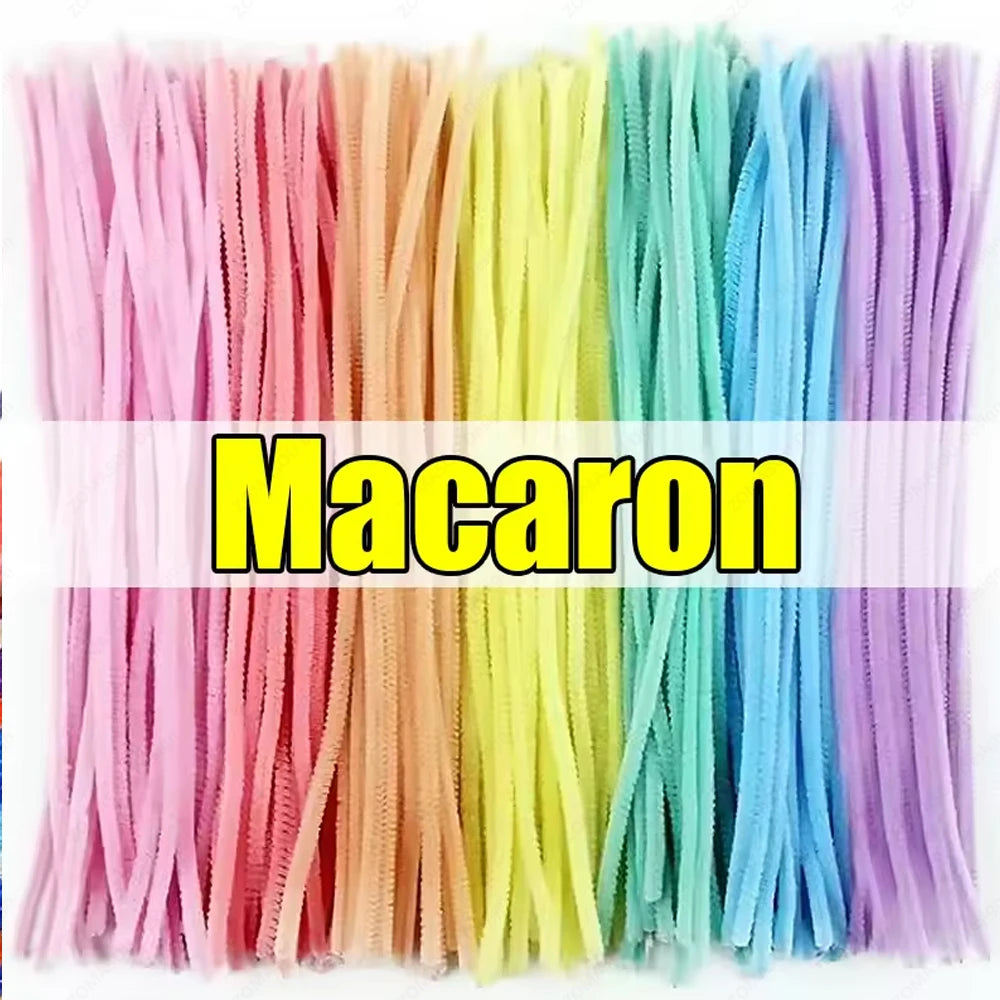 100-1500Pcs Plush Multicolor Chenille Stems Pipe Cleaners For Kids Diy Arts And Crafts