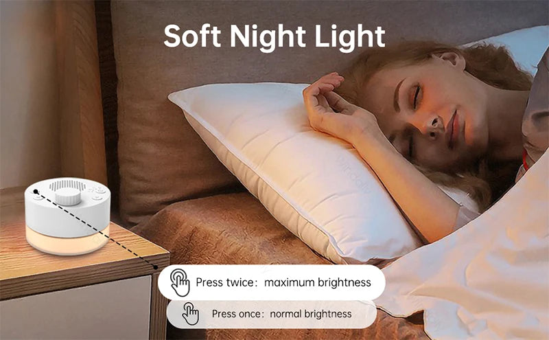 2025 White Noise Machine 24 Sleep Soothing Sounds Portable Baby Sleep Machine Night Lights Memory Function For Baby Kids Adults