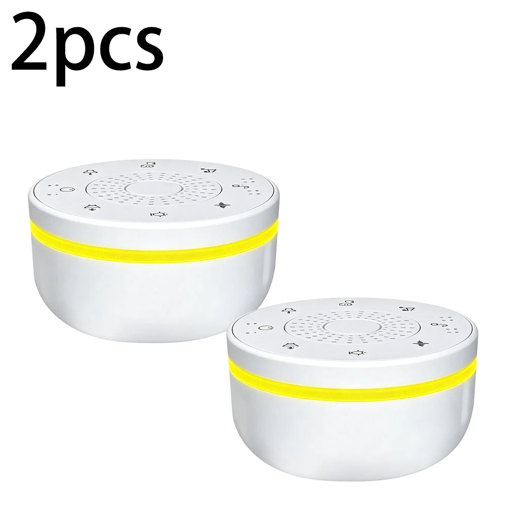 White Noise Sleep Machine With 9 Lullabies 15 30 60 Min Timer Mini Travel Size Built In Night Light