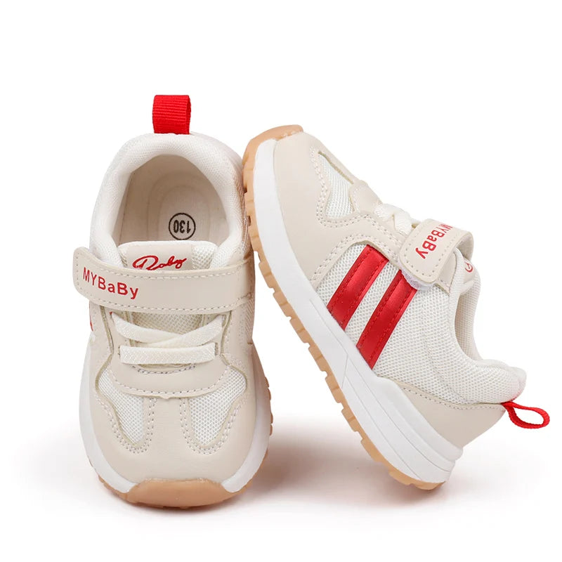 Spring and Autumn Children Sneakers Three Colors Rubber Soled Non-slip Fashion Design Baby Girls and Boys Prewalker Shoes BM07