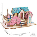 Handmade Wooden 3D Jigsaw Puzzle Game DIY Assembled Building Model Educational Early Childhood Toy for Kids Room Decoration Gift