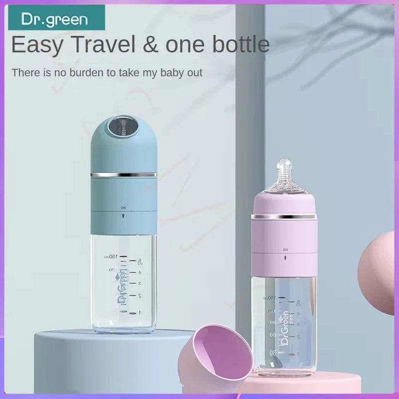 Dr.Green 4S Newborn Baby Bottle Wide Mouth Bottle PPSU 180mL/240mL Sealed isolation Fast milk filling Removable/Washable Bottles